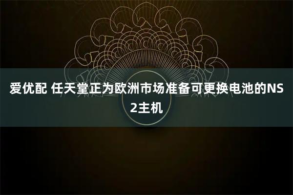 爱优配 任天堂正为欧洲市场准备可更换电池的NS2主机